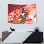 Black Cockatoo Christmas Australia Tapestry Aussie Xmas Sock Coquette Bow