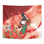 Black Cockatoo Christmas Australia Tapestry Aussie Xmas Sock Coquette Bow