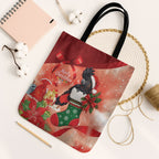 Black Cockatoo Christmas Australia Tote Bag Aussie Xmas Sock Coquette Bow