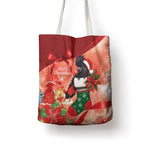 Black Cockatoo Christmas Australia Tote Bag Aussie Xmas Sock Coquette Bow