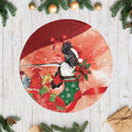 Black Cockatoo Christmas Australia Tree Skirt Aussie Xmas Sock Coquette Bow