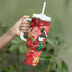 Black Cockatoo Christmas Australia Tumbler With Handle Aussie Xmas Sock Coquette Bow