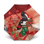 Black Cockatoo Christmas Australia Umbrella Aussie Xmas Sock Coquette Bow