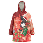 Black Cockatoo Christmas Australia Wearable Blanket Hoodie Aussie Xmas Sock Coquette Bow
