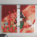 Black Cockatoo Christmas Australia Window Curtain Aussie Xmas Sock Coquette Bow