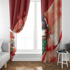 Black Cockatoo Christmas Australia Window Curtain Aussie Xmas Sock Coquette Bow