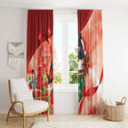 Black Cockatoo Christmas Australia Window Curtain Aussie Xmas Sock Coquette Bow