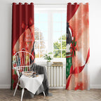 Black Cockatoo Christmas Australia Window Curtain Aussie Xmas Sock Coquette Bow