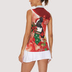 Black Cockatoo Christmas Australia Women Sleeveless Polo Shirt Aussie Xmas Sock Coquette Bow