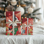 Black Cockatoo Christmas Australia Wrapping Paper Aussie Xmas Sock Coquette Bow