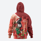 Black Cockatoo Christmas Australia Zip Hoodie Aussie Xmas Sock Coquette Bow