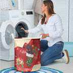 Palm Cockatoo Christmas Australia Laundry Basket Aussie Xmas Sock Coquette Bow