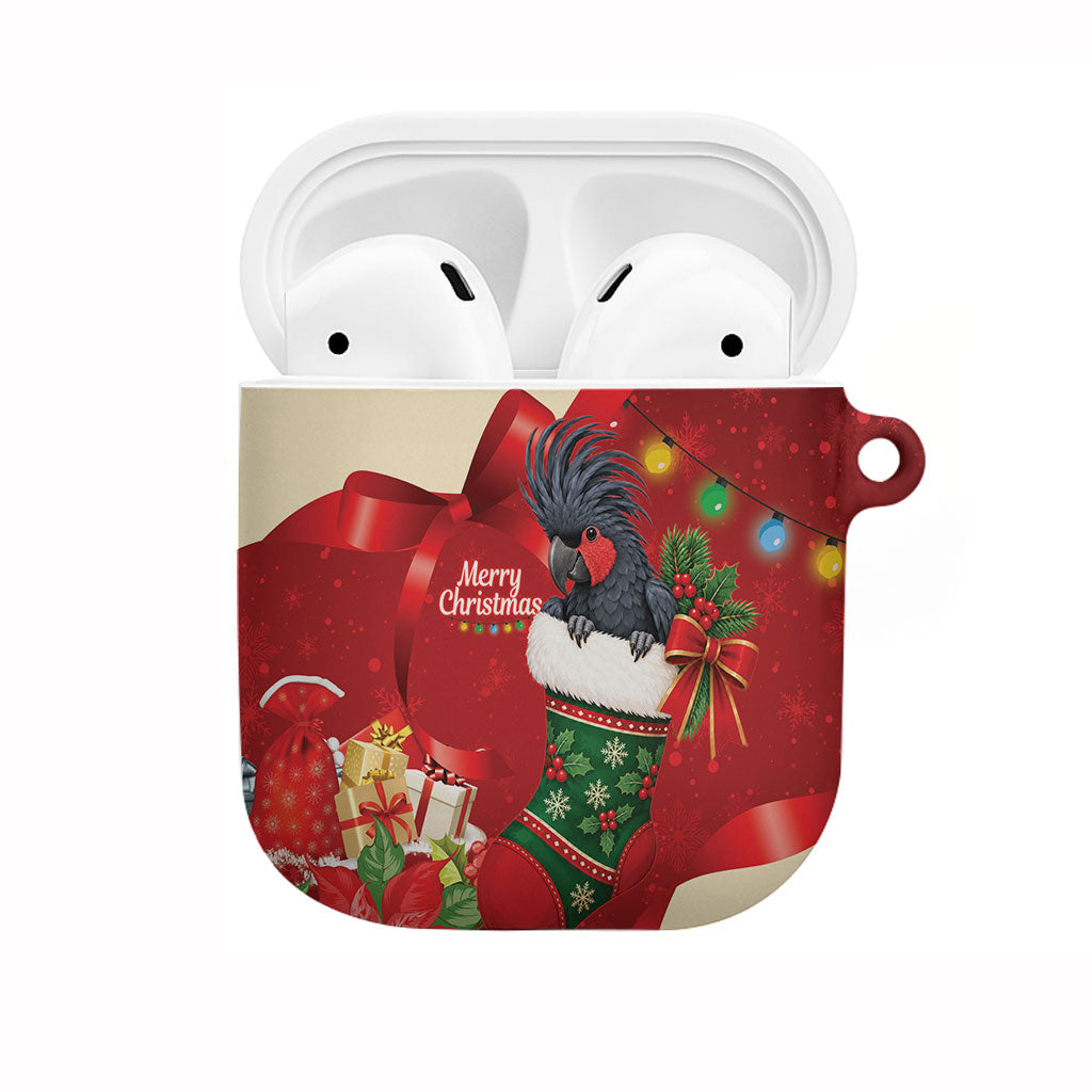 Palm Cockatoo Christmas Australia AirPods Case Aussie Xmas Sock Coquette Bow