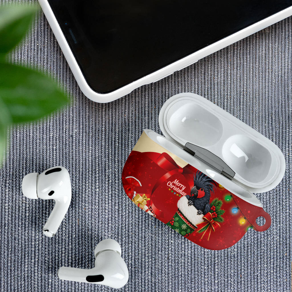 Palm Cockatoo Christmas Australia AirPods Case Aussie Xmas Sock Coquette Bow