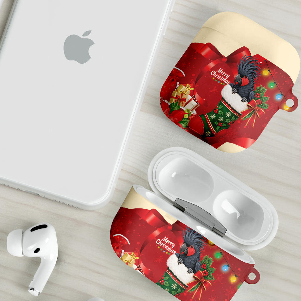 Palm Cockatoo Christmas Australia AirPods Case Aussie Xmas Sock Coquette Bow