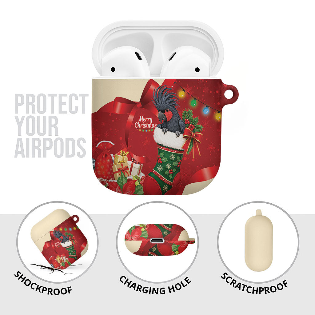 Palm Cockatoo Christmas Australia AirPods Case Aussie Xmas Sock Coquette Bow
