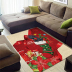 Palm Cockatoo Christmas Australia Area Rug Aussie Xmas Sock Coquette Bow