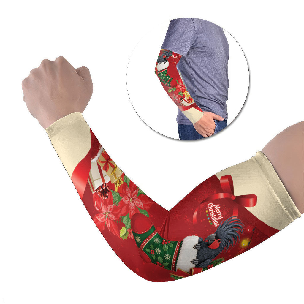 Palm Cockatoo Christmas Australia Arm Sleeves Aussie Xmas Sock Coquette Bow
