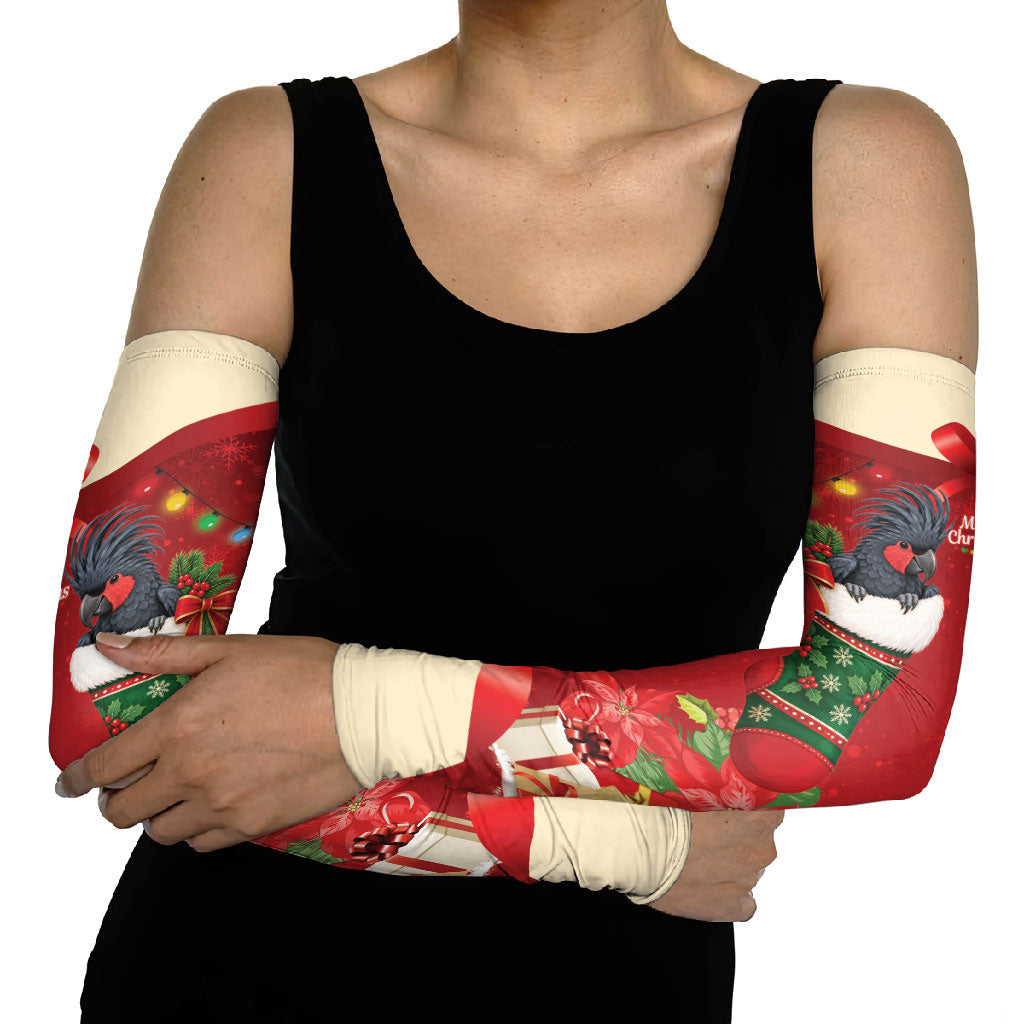 Palm Cockatoo Christmas Australia Arm Sleeves Aussie Xmas Sock Coquette Bow