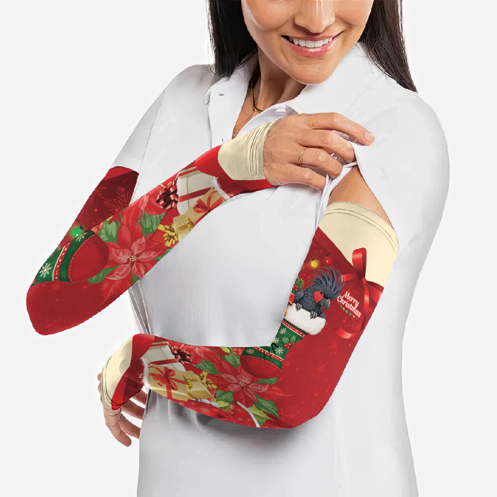 Palm Cockatoo Christmas Australia Arm Sleeves Aussie Xmas Sock Coquette Bow