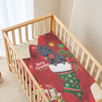 Palm Cockatoo Christmas Australia Baby Bed Cover Aussie Xmas Sock Coquette Bow
