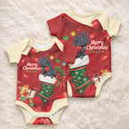 Palm Cockatoo Christmas Australia Baby Onesie Aussie Xmas Sock Coquette Bow