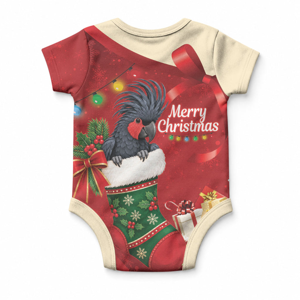 Palm Cockatoo Christmas Australia Baby Onesie Aussie Xmas Sock Coquette Bow