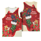 Palm Cockatoo Christmas Australia Basketball Jersey Aussie Xmas Sock Coquette Bow