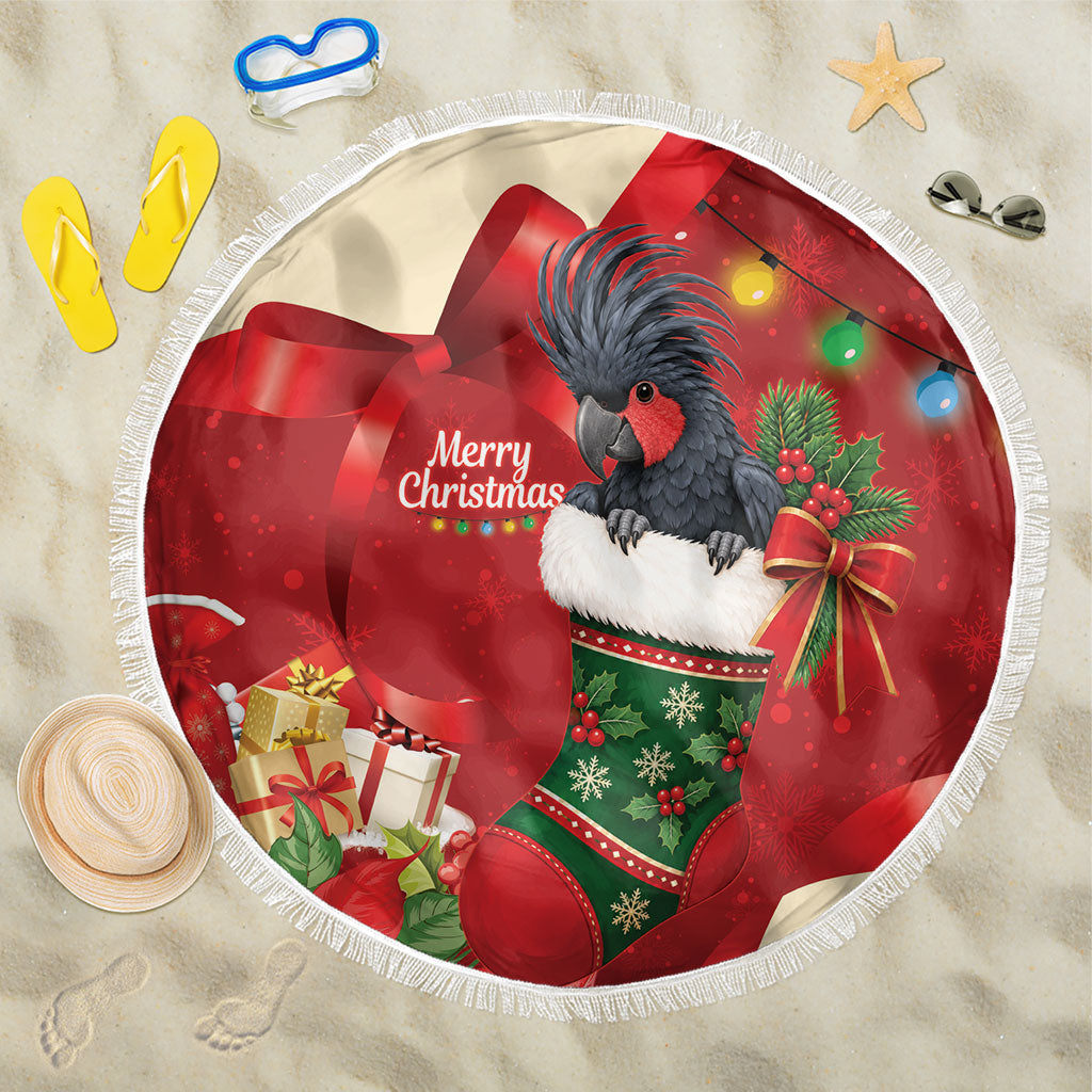 Palm Cockatoo Christmas Australia Beach Blanket Aussie Xmas Sock Coquette Bow