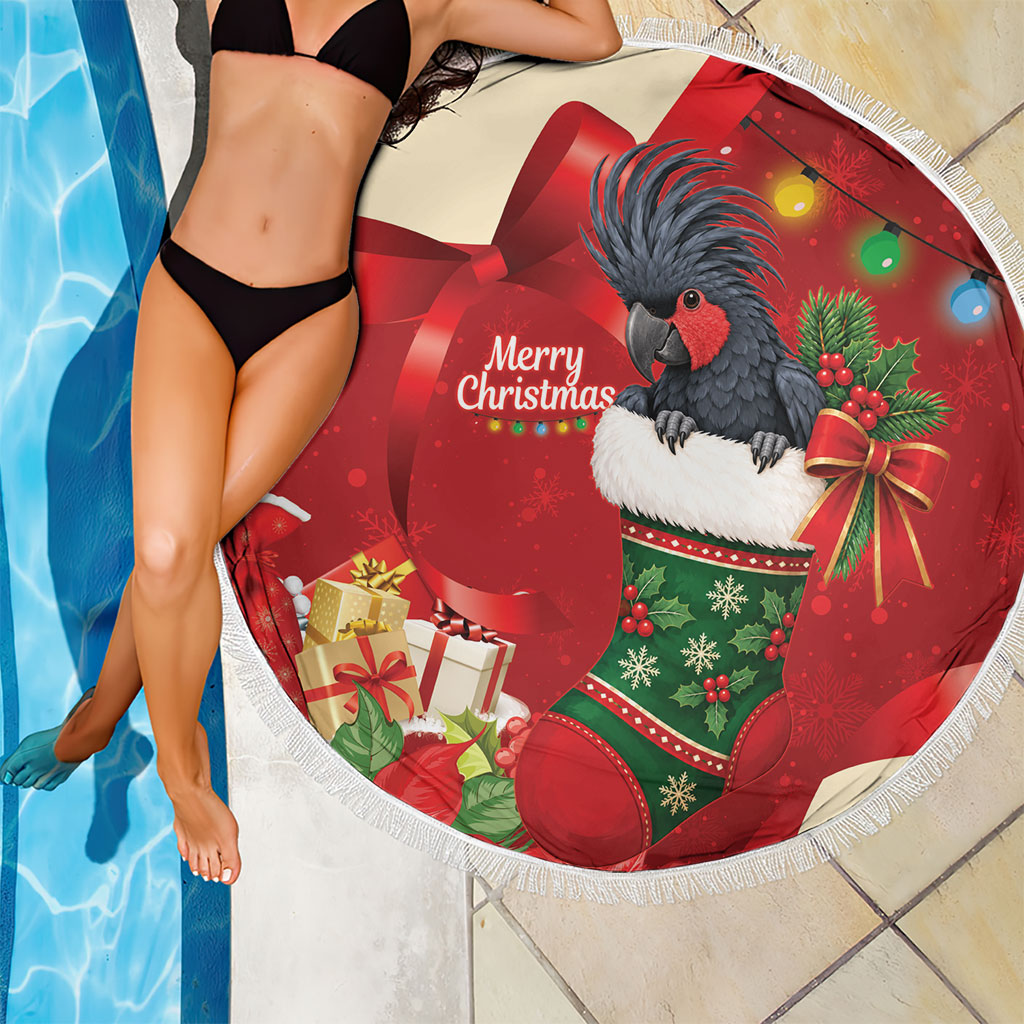 Palm Cockatoo Christmas Australia Beach Blanket Aussie Xmas Sock Coquette Bow