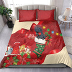 Palm Cockatoo Christmas Australia Bedding Set Aussie Xmas Sock Coquette Bow