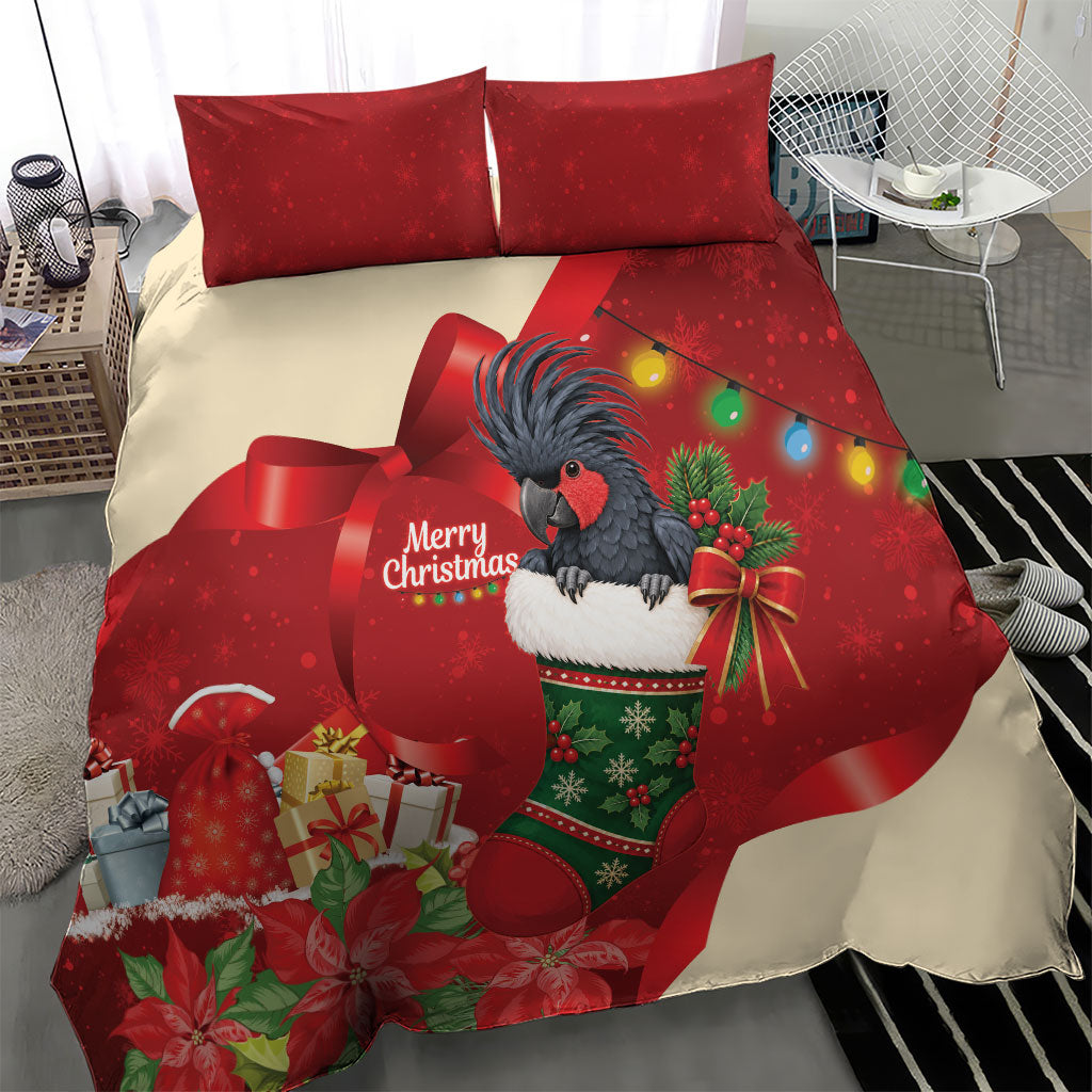 Palm Cockatoo Christmas Australia Bedding Set Aussie Xmas Sock Coquette Bow