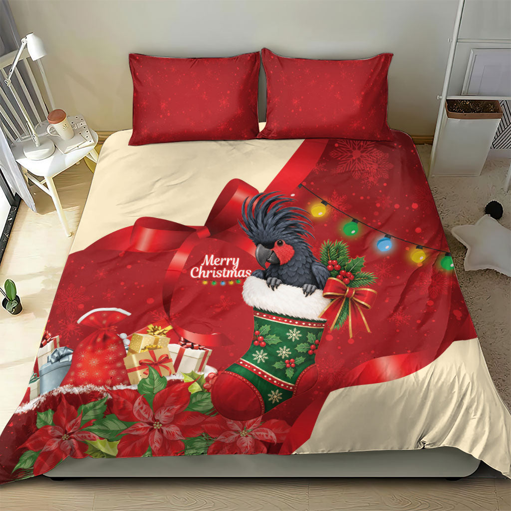 Palm Cockatoo Christmas Australia Bedding Set Aussie Xmas Sock Coquette Bow