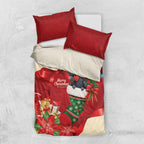 Palm Cockatoo Christmas Australia Bedding Set Aussie Xmas Sock Coquette Bow