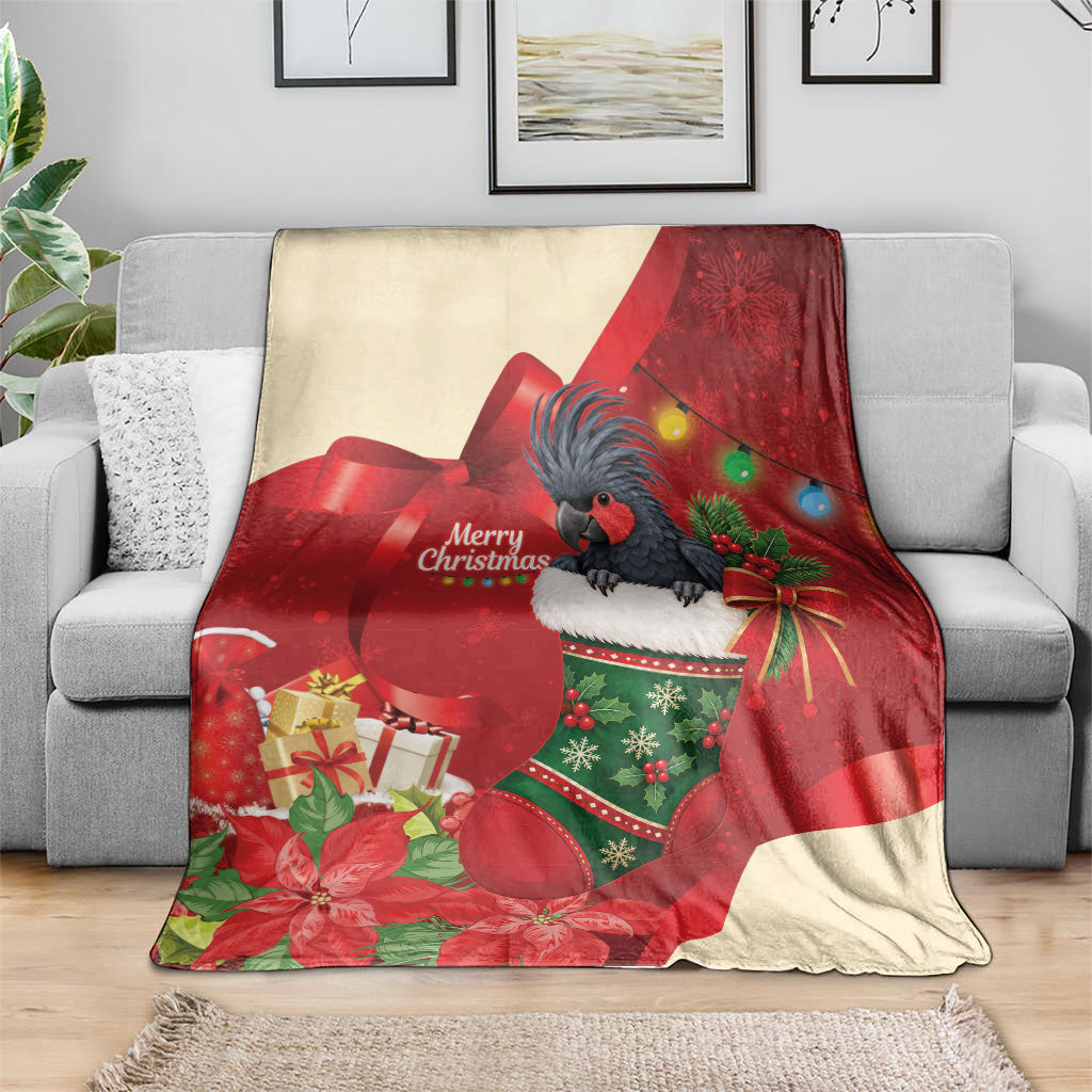 Palm Cockatoo Christmas Australia Blanket Aussie Xmas Sock Coquette Bow