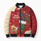 Palm Cockatoo Christmas Australia Bomber Puffer Jacket Aussie Xmas Sock Coquette Bow