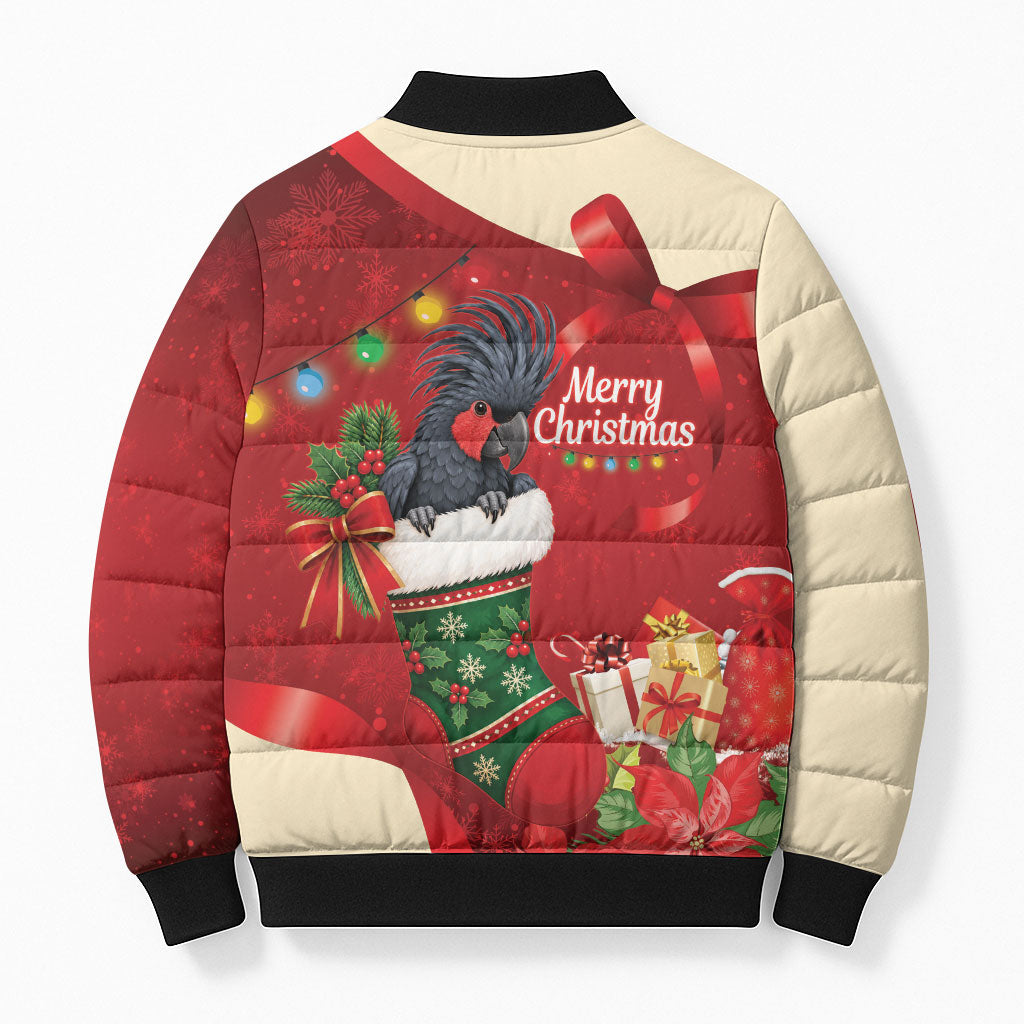 Palm Cockatoo Christmas Australia Bomber Puffer Jacket Aussie Xmas Sock Coquette Bow