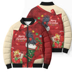 Palm Cockatoo Christmas Australia Bomber Puffer Jacket Aussie Xmas Sock Coquette Bow