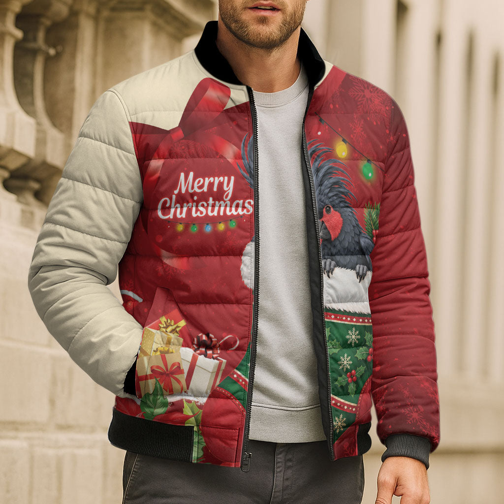 Palm Cockatoo Christmas Australia Bomber Puffer Jacket Aussie Xmas Sock Coquette Bow