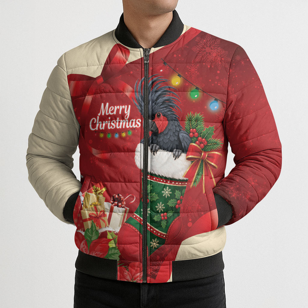 Palm Cockatoo Christmas Australia Bomber Puffer Jacket Aussie Xmas Sock Coquette Bow