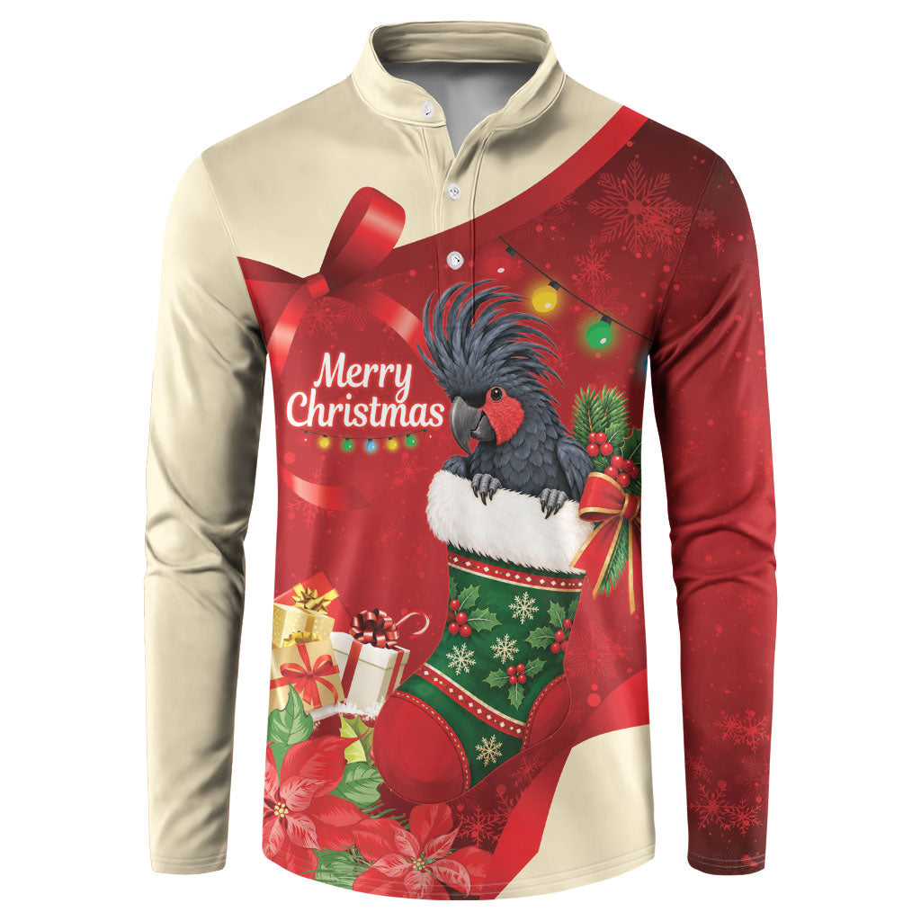 Palm Cockatoo Christmas Australia Button Sweatshirt Aussie Xmas Sock Coquette Bow