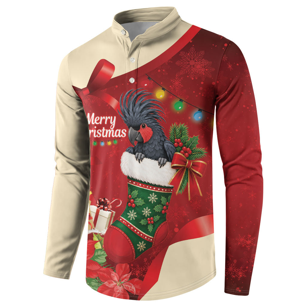 Palm Cockatoo Christmas Australia Button Sweatshirt Aussie Xmas Sock Coquette Bow