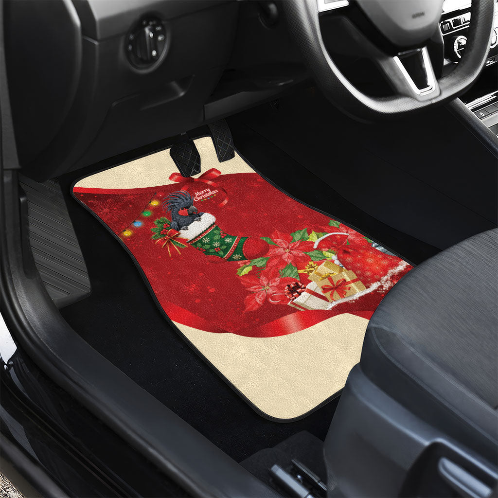 Palm Cockatoo Christmas Australia Car Mats Aussie Xmas Sock Coquette Bow