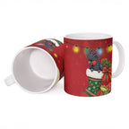 Palm Cockatoo Christmas Australia Ceramic Mug Aussie Xmas Sock Coquette Bow
