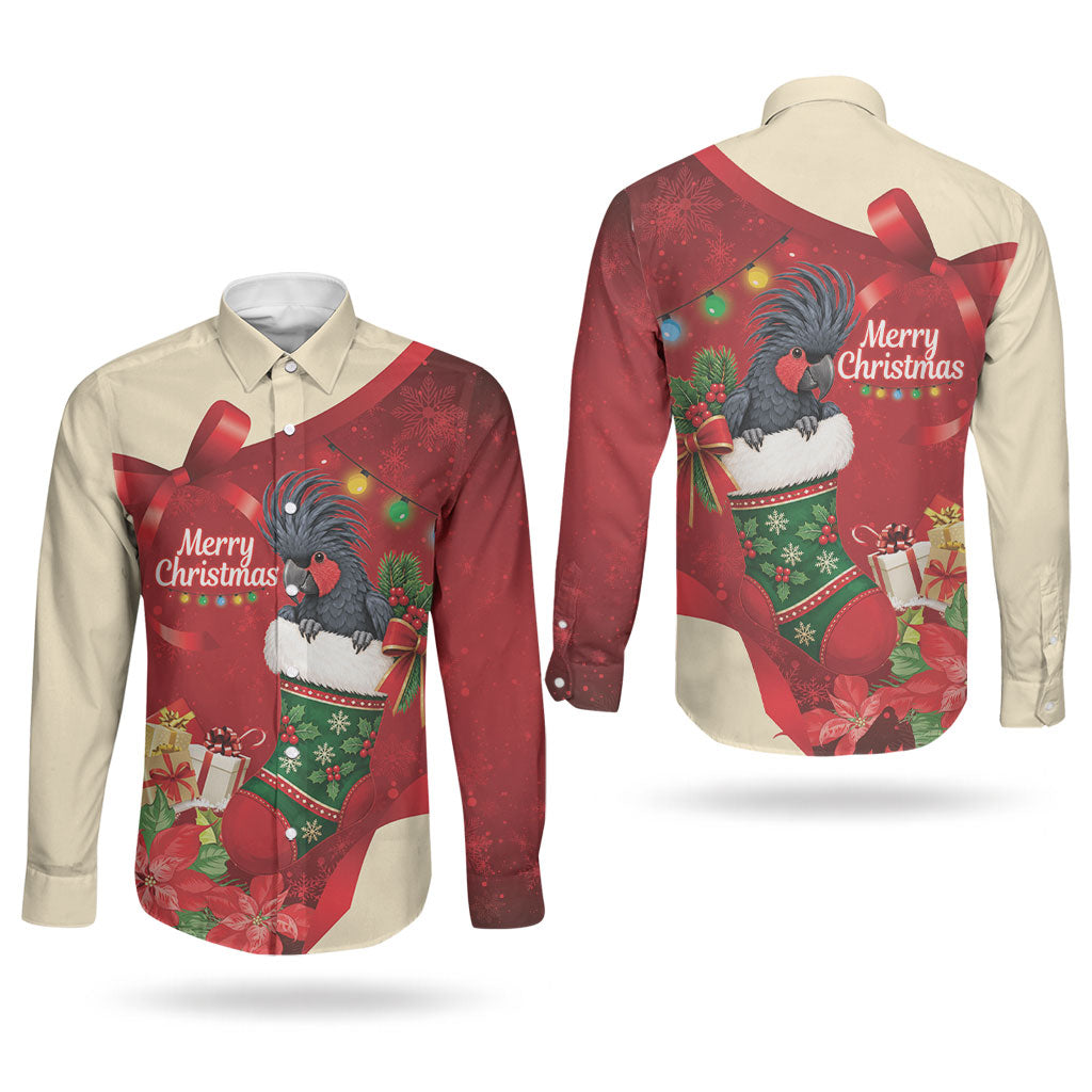 Palm Cockatoo Christmas Australia Couples Matching Off Shoulder Maxi Dress and Long Sleeve Button Shirt Aussie Xmas Sock Coquette Bow