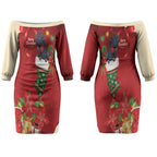 Palm Cockatoo Christmas Australia Couples Matching Off The Shoulder Long Sleeve Dress and Long Sleeve Button Shirt Aussie Xmas Sock Coquette Bow