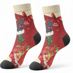 Palm Cockatoo Christmas Australia Crew Socks Aussie Xmas Sock Coquette Bow