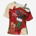 Palm Cockatoo Christmas Australia Cross Shoulder Shirt Aussie Xmas Sock Coquette Bow