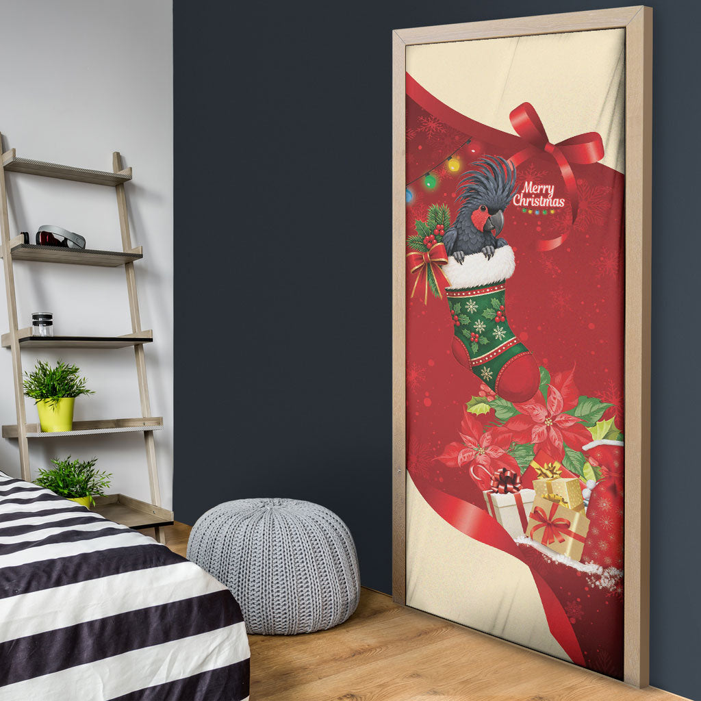 Palm Cockatoo Christmas Australia Door Cover Aussie Xmas Sock Coquette Bow