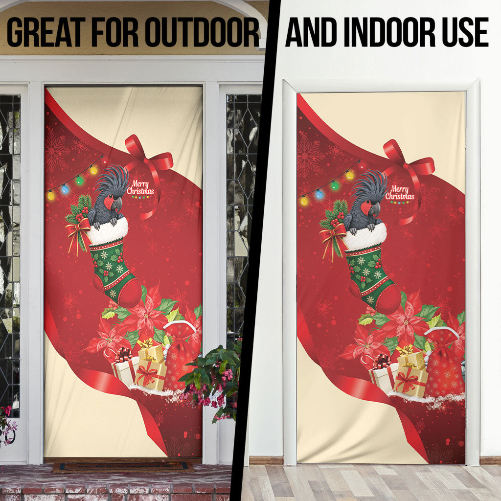 Palm Cockatoo Christmas Australia Door Cover Aussie Xmas Sock Coquette Bow